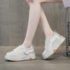 9978 кожаные белые туфли женские весенние новые на толстой подошве удобные нескользящие универсальные спортивные из коровьей кожи повседневные кеды
