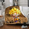 1PC Goku, Super Saiyan Blanket Soft Warm All Season Throw for Sofa, Bed, Car, Office Vibrant Colorful Design, Durable & Cozy Gift