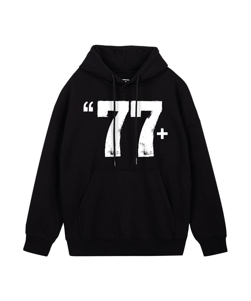 Счастливая 77 Худи Черная