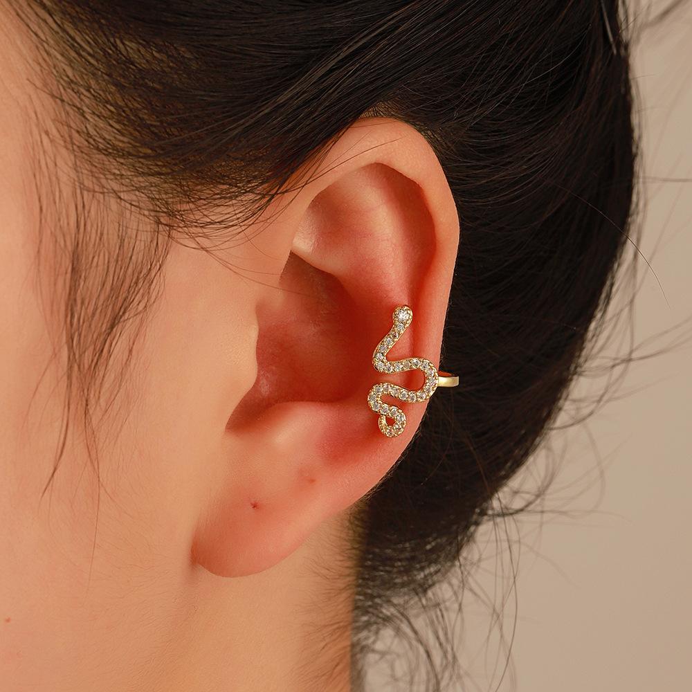 High Quality Silver Clip Earrings Jewelry Simple Lines Snake Earrings For Women Girl Gift Brincos Pendientes De Prata