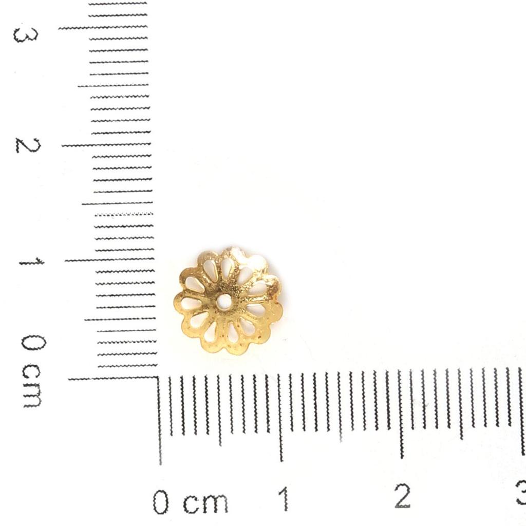 Mix Color Metal Flower Petal End Spacer Hallow Beads Caps Charms Bead Cups For Jewelry Necklace Making Supplie
