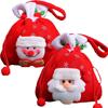 Christmas Santa Claus & Snowman Gift Bag - Apple & Candy Storage for Christmas Eve