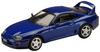 HJ64 Scale Toyota Supra RZ with Active Spoiler Blue Mica Finished Product 1/64 (JZA80) Parts, Metallic,