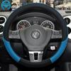 100% бренд DERMAY для VW Golf 6 VI, чехол на руль автомобиля, противоскользящая кожа из микрофибры, автоаксессуары