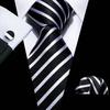 2021 Men Ties 10 Styles Silk Necktie Hanky Cufflinks Plaid Striped Ties Set for Business Wedding
