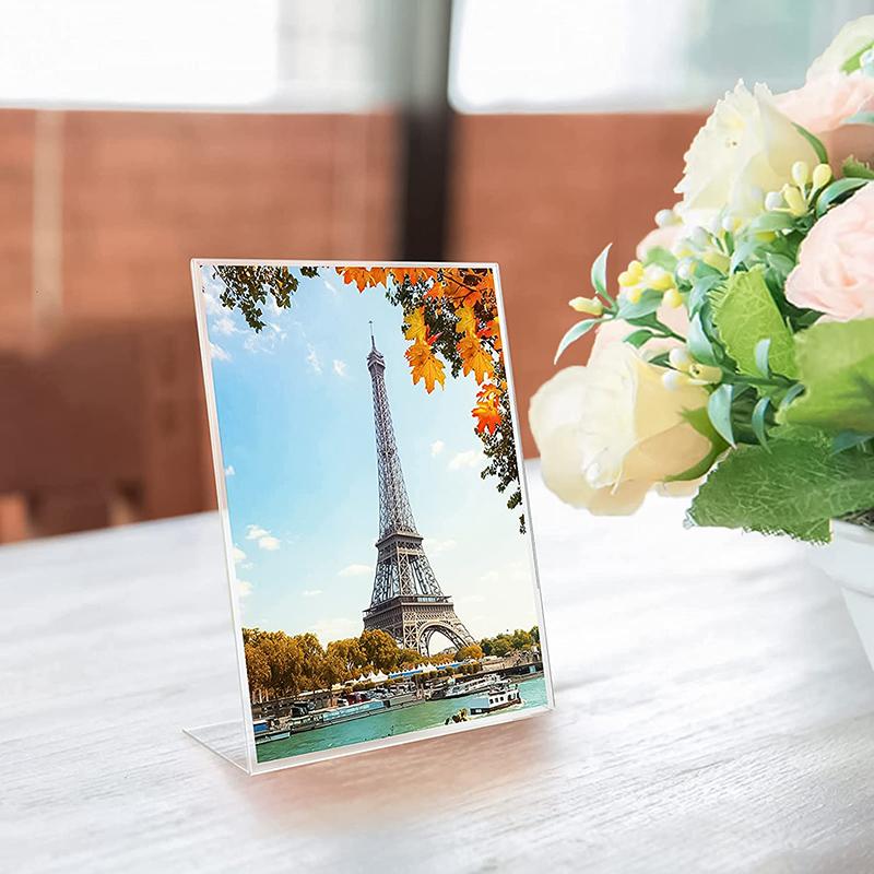 Рекламный стенд A6/L-образный кронштейн, идеально подходит для кафе, ресторана, выставки, офиса, промо-акции - прозрачный акрил