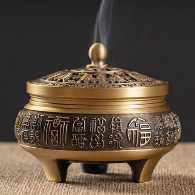 Чистая латунная курильница ручной работы для дома и офиса, креативная курильница для поклонения Будде, чайная церемония, мини-украшение