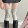 Весенние и Осенние Молочно-Белые Чулки Женские Хаки Высокие Чулки Бежевые На Бедро Японские Комбинированные Колготки Наслаивающиеся Носки
