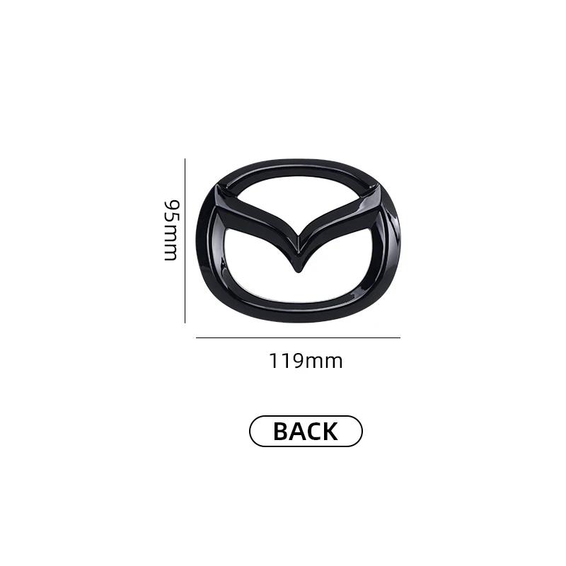 Car Front Grille Badge Trunk Emblem For Mazda 3 Axela Atenza 17-20 Carbon fiber Head Rear Body Decal Accessories GF1
