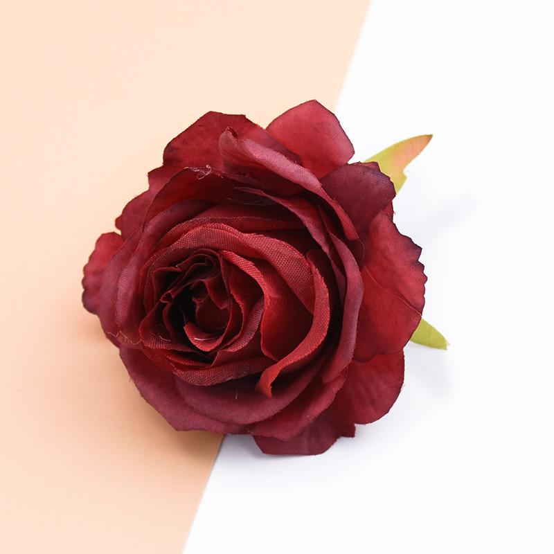 10/20pcs Artificial Flowers Silk Roses Wall Scrapbooking Wreaths Diy Gifts Candy Box Home Room Wedding Outdoor Decora Needlework