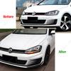 For VW Golf 7 MK7 GTI GTD 2012-2017 Front Bumper Side Air Vent Trim Gloss Black Intake Frame Grille Splitter Spoiler Canard Lip