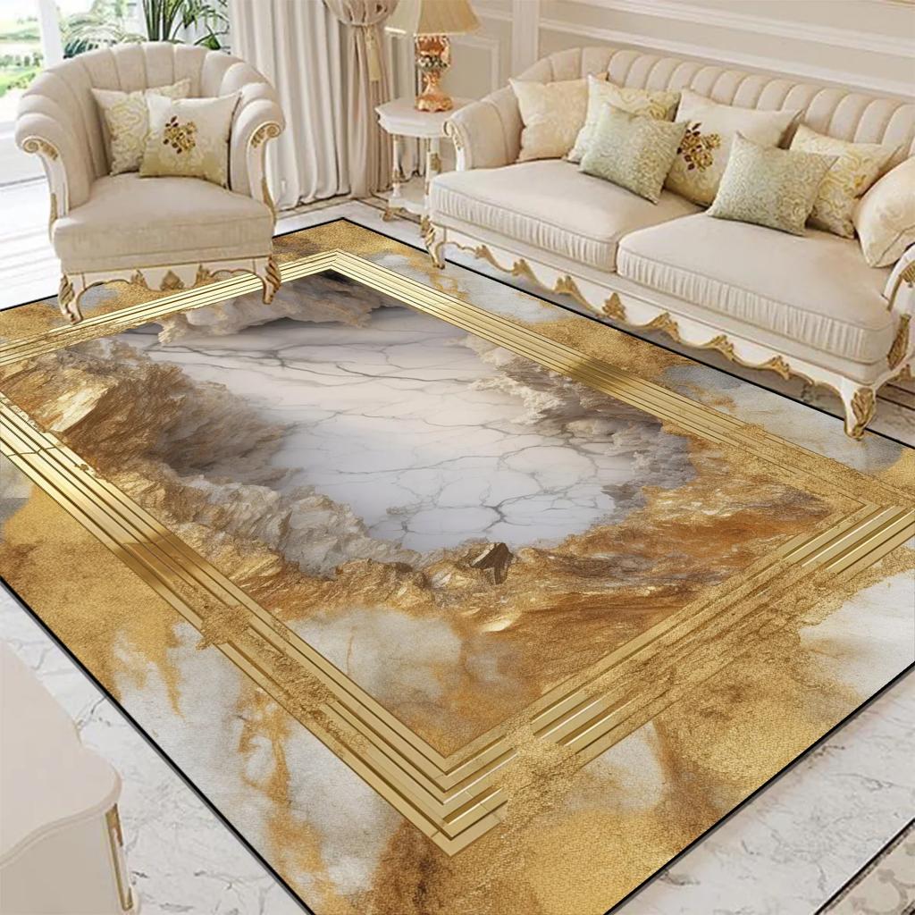 Роскошный стиль Гостиная Большой ковер Декор для дома Коврики для пола Диван для гостиной Кофейный нескользящий ковер Спальня Гардеробная Моющийся