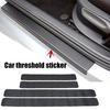 4 шт., текстурированные наклейки на порог из углеродного волокна, самоклеящиеся, прочные, водонепроницаемые, наклейки на порог автомобиля