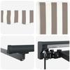 Retractable Awning Light Gray and White 3.5 x 2.5 m