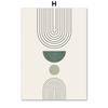 Abstract Geometric Sage Green Botanical Artwork Boho Wall Art Print Canvas Painting Nordic Poster Wall Picture Living Room Decor