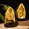 1Pc Buddha Candlestick Figurine Buddha Fireplace Desktop Ornament Arts and Crafts Entrance Hall