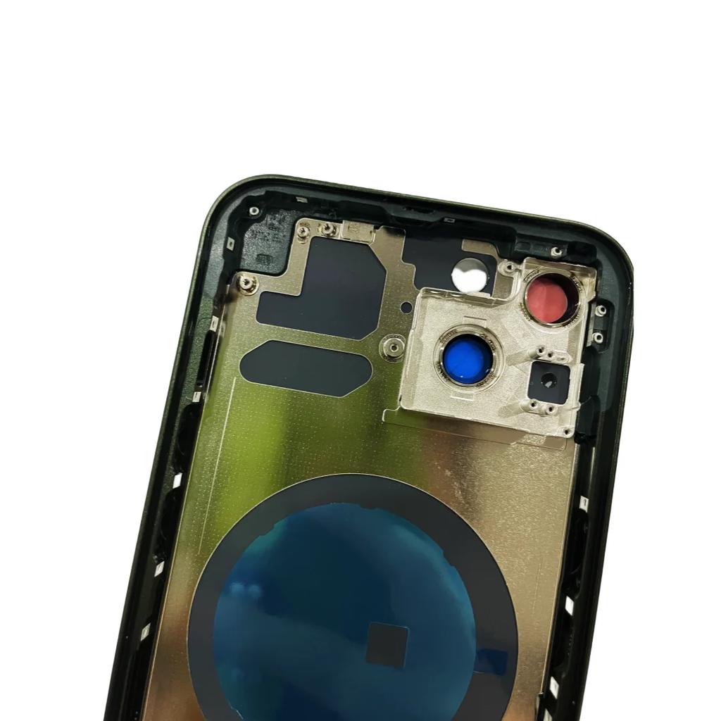 Back Housing Cover For iPhone 13 Mini 13 Pro Max Back Battery Door Rear Glass with Chassis Frame SIM Tray Side Key Parts