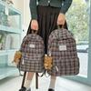 Клетчатый школьный рюкзак для учеников средней школы, женский, в стиле колледжа, классный рюкзак