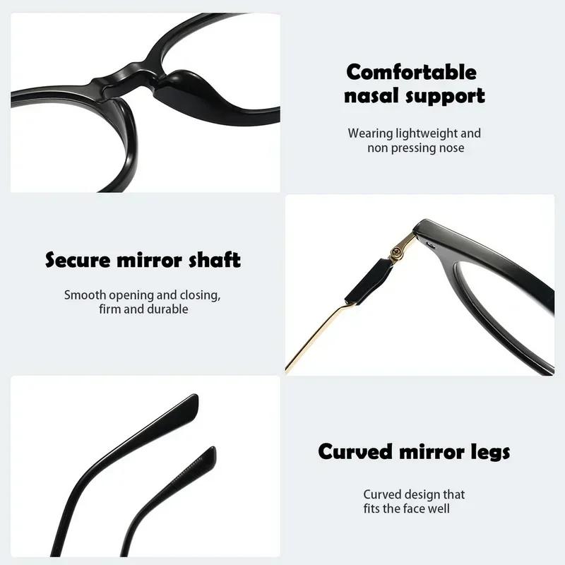 Reading Glasses for Women Round Frame Retro Presbyopia Eyewear Elderly Ultra-light Anti-blue Photosensitive Gray Glasses