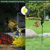 Metal Material Watering Can Lights Solar Powered Vintage Garden Decor  Outdoor Yard Decoration