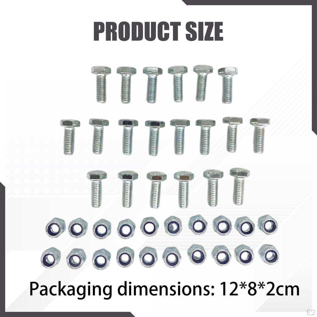 20 шт. Срезные болты и гайки для снегоуборщиков, Запасные части для воздуходувок, Высокопроизводительные, Практичные