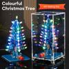 Three-Dimensional 3D Christmas Tree LED DIY Kit Red/Green/Yellow LED Flash Circuit Kit Electronic Fun Suite