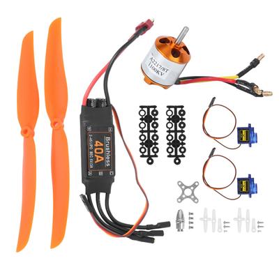 A2217 1100KV Бесщеточный двигатель 40A ESC SG90 9G Micro Servo 1060 Пропеллер для радиоуправляемого самолета(Двигатель 1100 кВ
