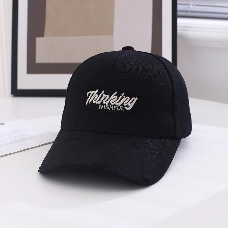 Бейсболка Весна и Осень Женская Жесткий Козырек Модная Мужская Кепка Универсальная Повседневная Вышитая Шляпа Защита от Солнца Лето