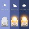 Enhanced Warm White LED Wall Light with Light Sensor and Energy-Saving Design