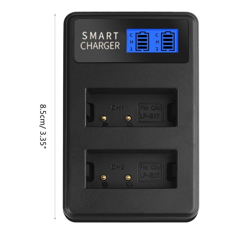 ЖК USB Двухканальное Зарядное Устройство для Батарей LP-E17 Замена для Камеры EOS Rebel T6i 750D 800D 200D 8000D Kiss X8i