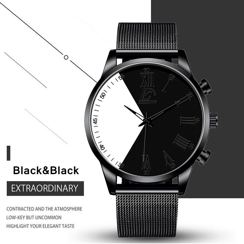 Fashion Mens Watches Casual Quartz Wrist Watch for Men Luxury Business Black Watch Male Clock