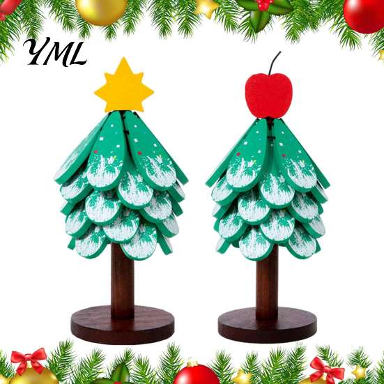 Multifunctional Wooden Placemat for Restaurant Tree-Shaped Trivets with Storage Stand, Collapsible Heat Resistant Rustic Table Protector Dining