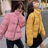 Winter Thickened Thermal Corduroy Women's Jacket Fashion Short Stand Collar Solid Splice Thermal Jacket Women's  Cotton Padded Coats