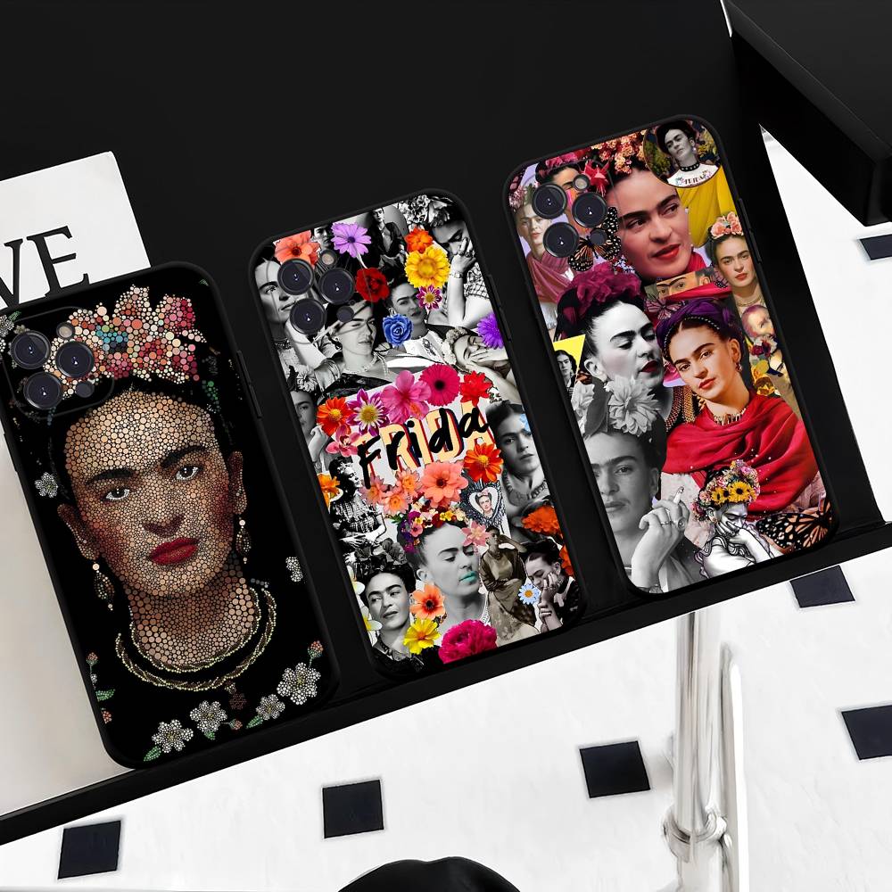 Модный F-Фрида К-КалосS Силиконовый Аниме Черный Чехол Для Iphone 17 Air 16 15 14 13 12 11 Pro Max Plus Basic