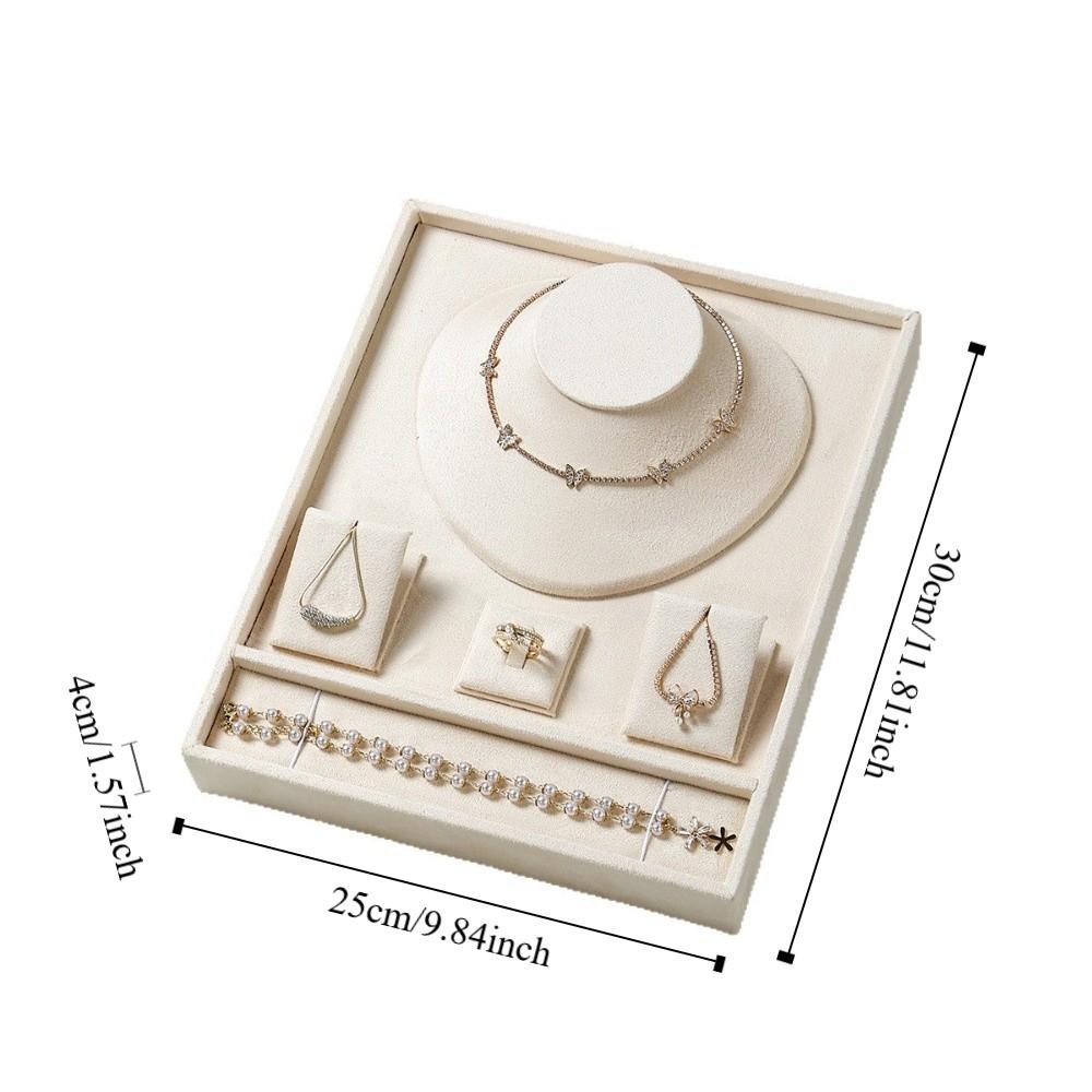 High-end Jewelry Tray with Partitioned Texture Jewelry Set Display Stand Dresser