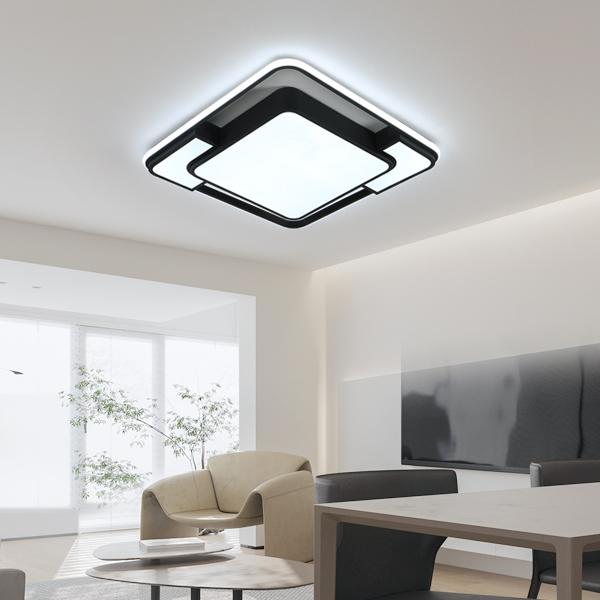 Современный светодиодный потолочный светильник для гостиной, спальни, столовой, кухни, дома, ресторана, квадратная люстра, светильники