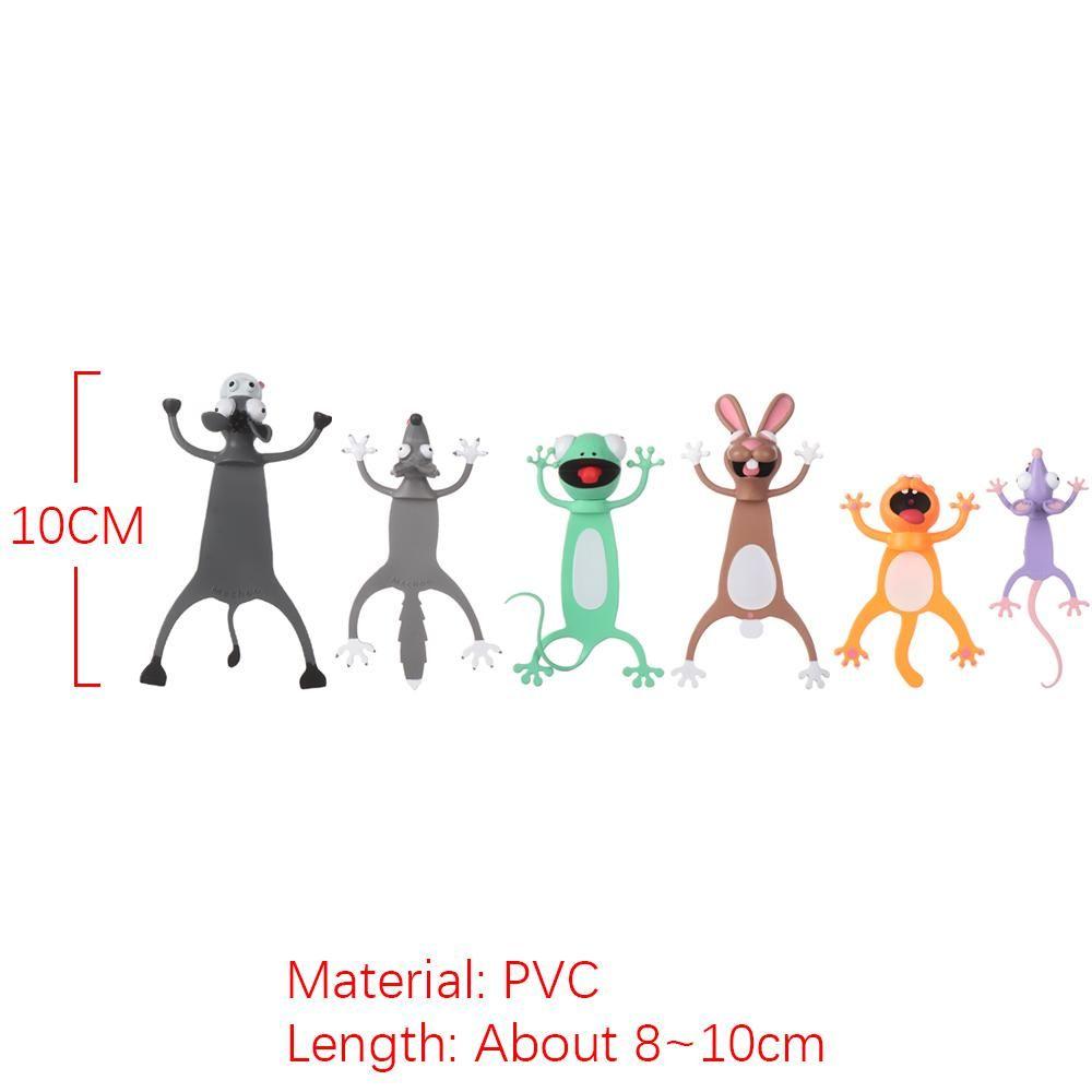 Cat Creative Funny PVC Bookmarks Book Markers Cartoon Animal Style School Supplies