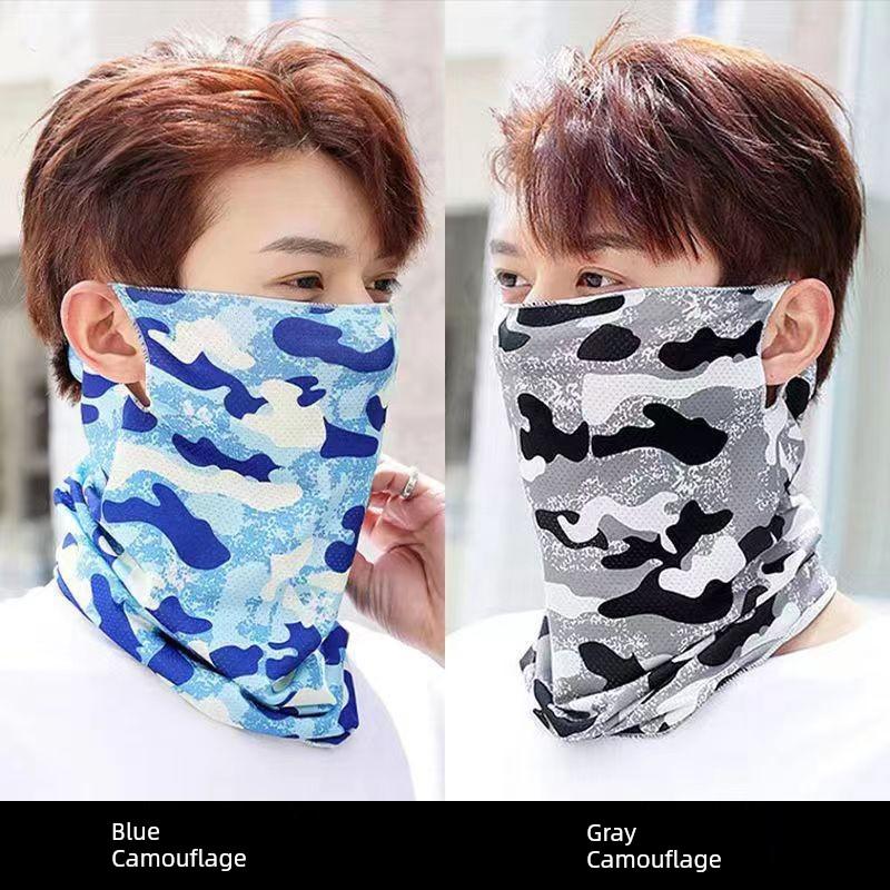 Outdoor Ice Silk Ear Mask Summer Sun Protection Sports Cycling Magic Headband Men's and Women's Headgear Fishing Mesh Scarf