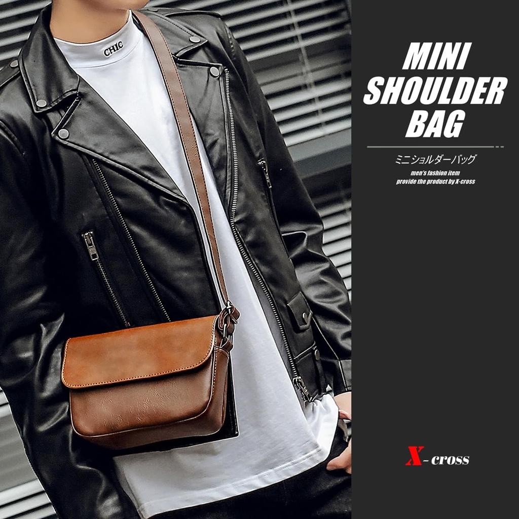 Small Leather Messenger Lightweight PU Shoulder Crossbody Horizontal Perfect for and Simple and Stylish Design with Zipper Perfect for or Body