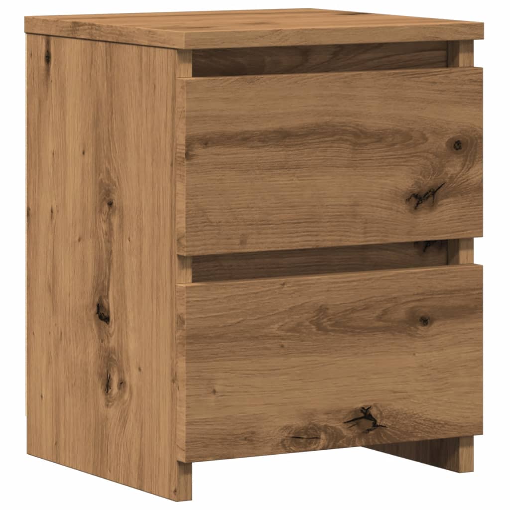 Bedside Table for Modern Bedroom, 2 Drawers Storage Bedside Table, Sofa Sideboard for Living Room, Multifunctional Storage Cabinet, 30x30x40 Cm