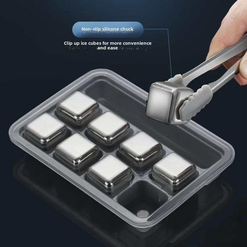 Подарочный набор из нержавеющей стали для льда для виски, вина и пива