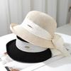 Простая и элегантная шляпа рыбака-бандаж для детей, летняя соломенная шляпа с солнцезащитным козырьком, модная заклепочная отделка, элегантная