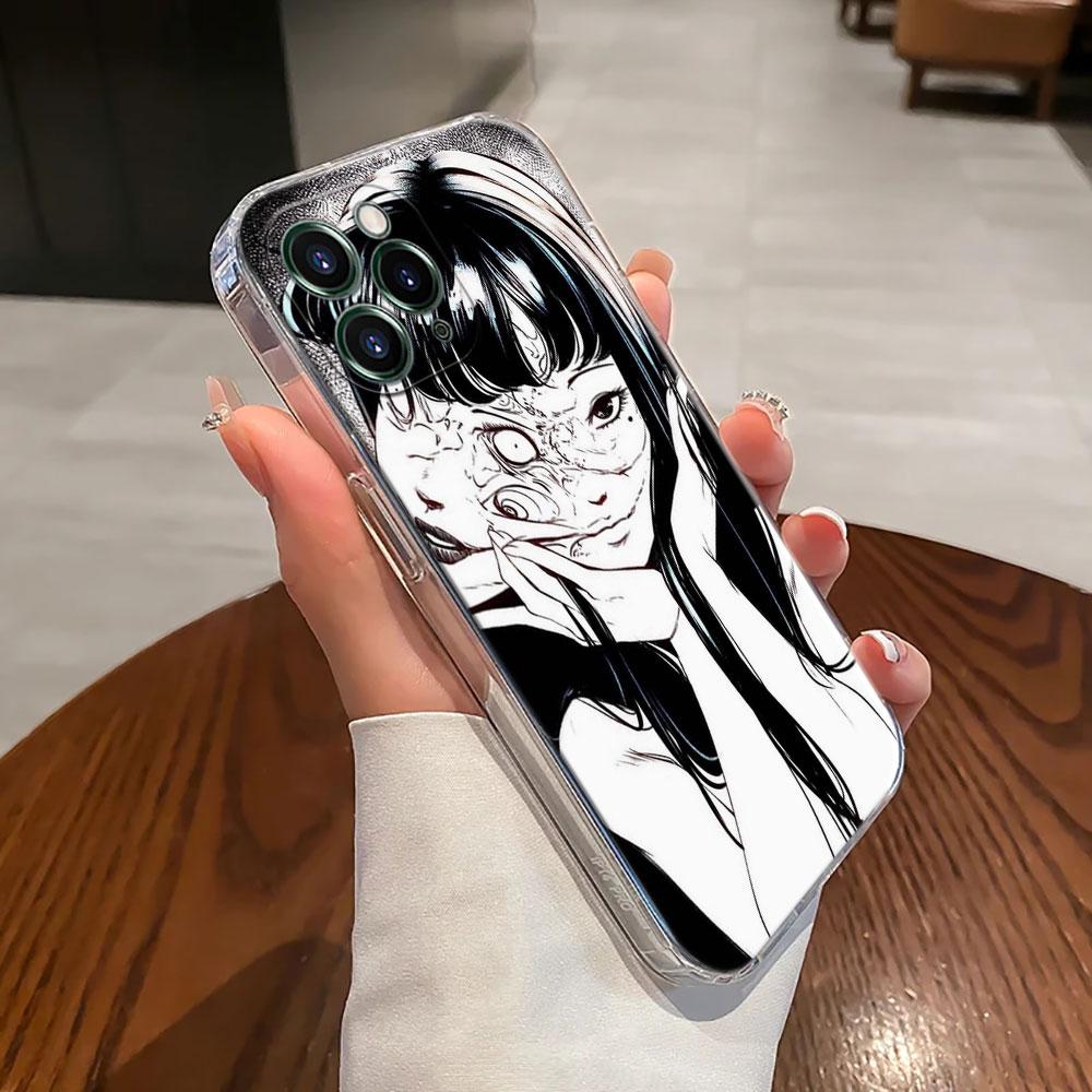 Хоррор Комикс Т-Томиэ-Дзюндзи Ито Манга Прозрачный Чехол Для Apple iPhone 17 16 15 14 13 12 11 Pro Max Plus 16E 17Air Чехол для Телефона