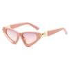 New Gradient Cat Eye Women Sunglasses  Personality Triangle Pc Metal Arrow Lock Design High Quality Trend Men Glasses Uv400