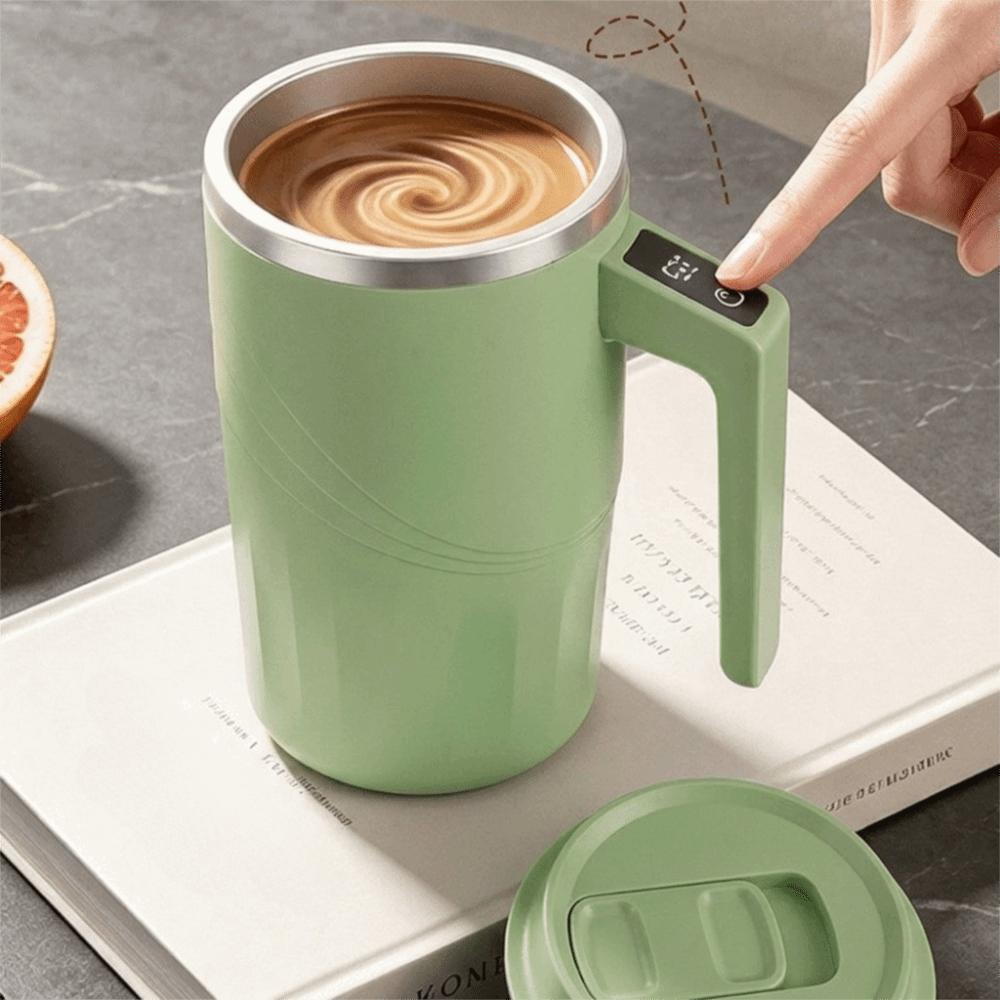 Spill-Proof Lid Self-Stirring Coffee Mug Rechargeable Portable Milk Shaking Cup Home