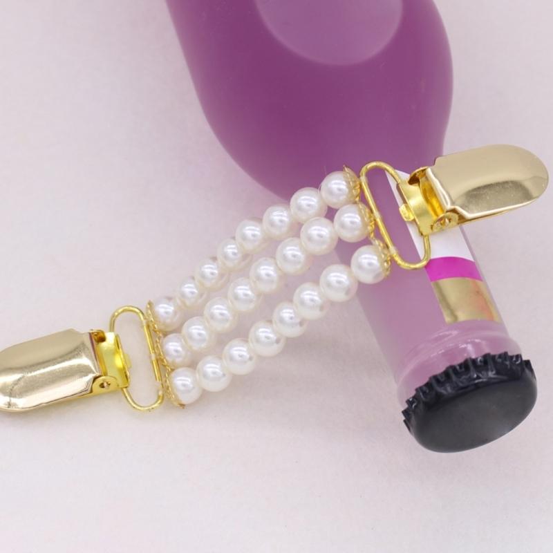 Vintage Beaded Pearls Sweater Cardigan Clip Elegant Clothing Jewelry Acrylic Texture Beaded Shawl Clip Present for Women