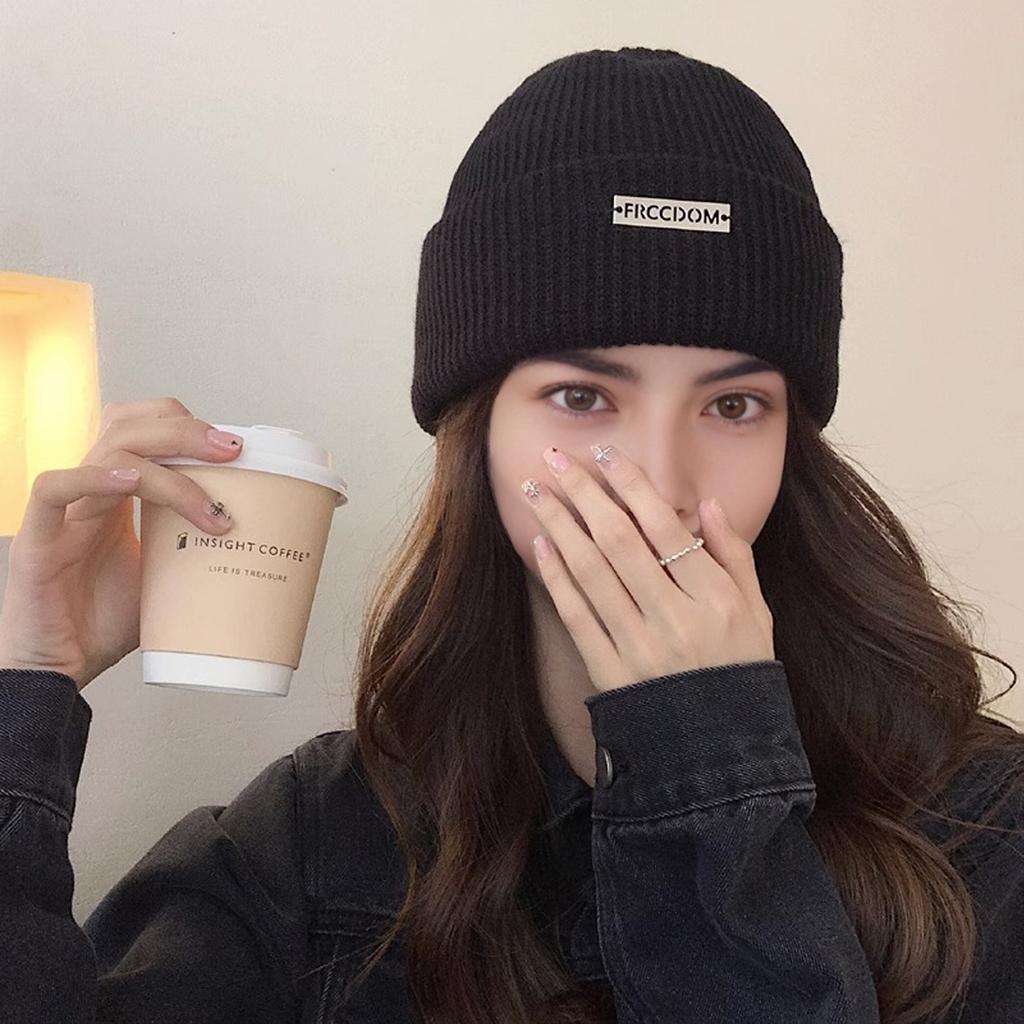 Вязаная шерстяная шапка женская холодная шапка для зимних шапок мужская дынная меховая шапка однотонная универсальная шляпа Yuppi Tide