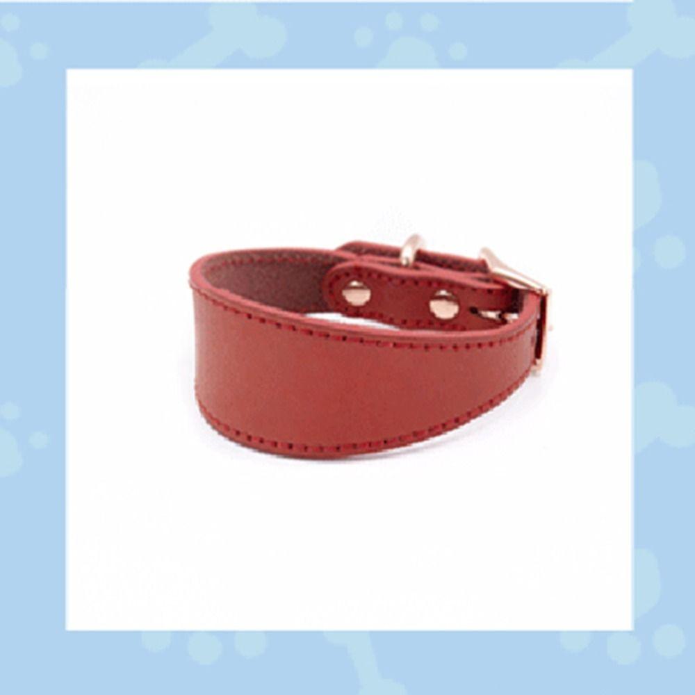 Adjustable Wide Dog Collar Soft Cowhide Leather Large Breeds Collars Comfortable No Pull Pet Collars Strap Italian Greyhounds