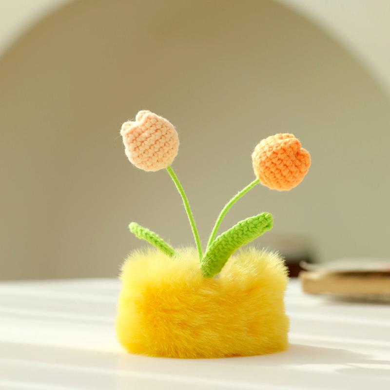 1 шт. Подсолнух сувенир плюшевые праздничные подарки плюшевые украшения для дома имитация горшечного растения тюльпан пряжа