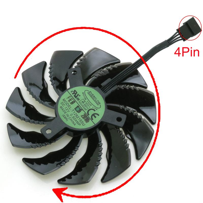 T129215SU 12V 0.50A 86мм Вентилятор VGA для видеокарты Gigabyte RTX 2060 GTX1650 1660 1660ti WINDFORCE